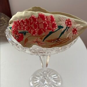 Beaded and embroidered spring headband in EUC